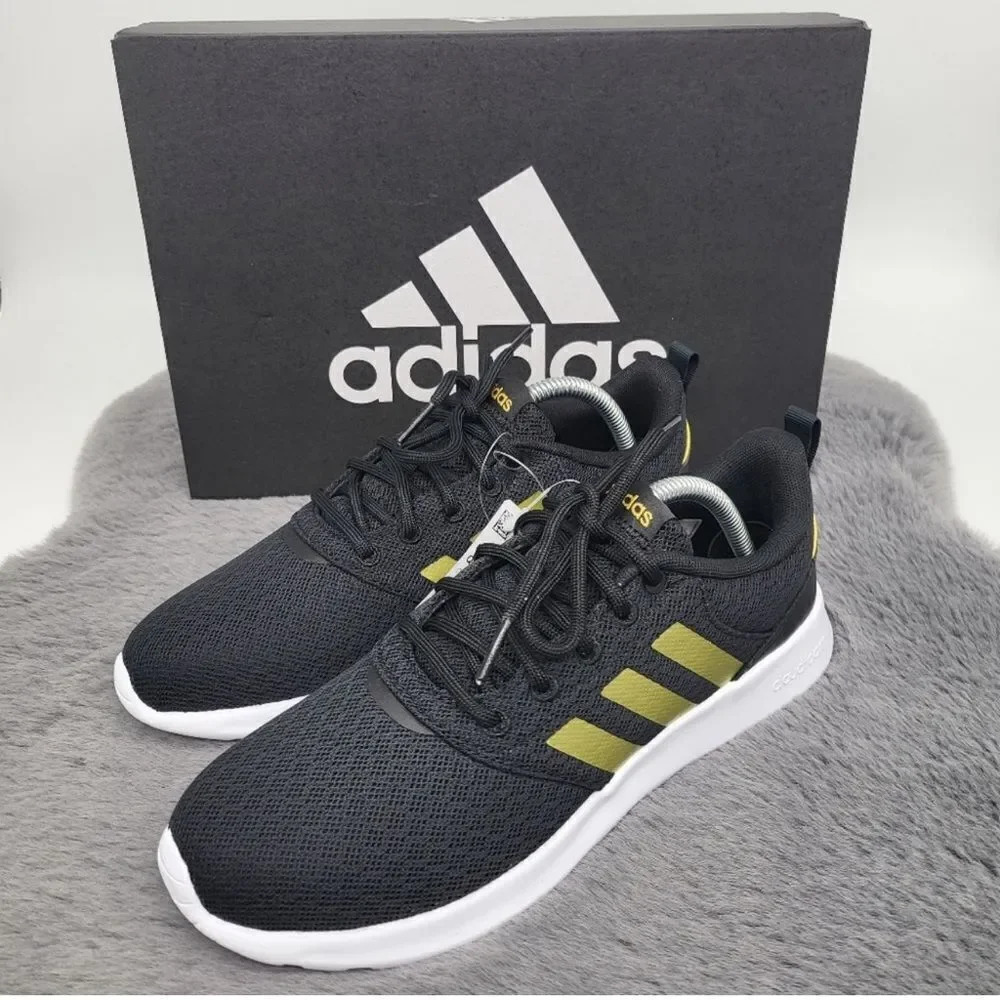 Adidas Womens' QT Racer 2.0 Sneakers Size 8 Black & Gold